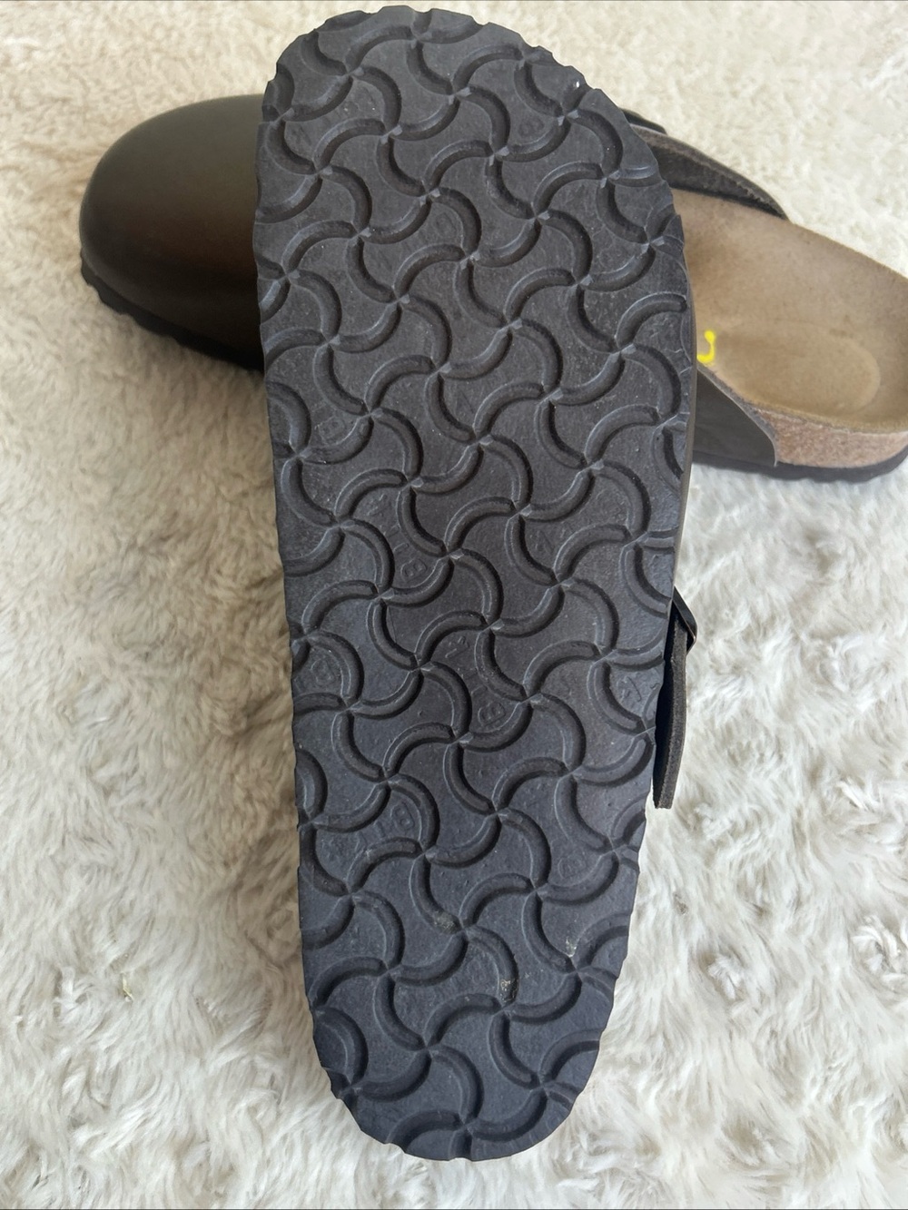 Birkenstock Sz 38 Narrow Boston Pro Dark Brown Natural Leather Regular MINT - Picture 8 of 8